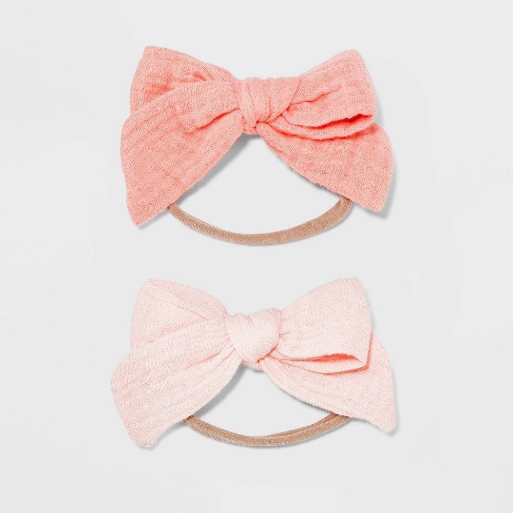 Cloud Island 2-pk Skinny Headwraps with Muslin Bow